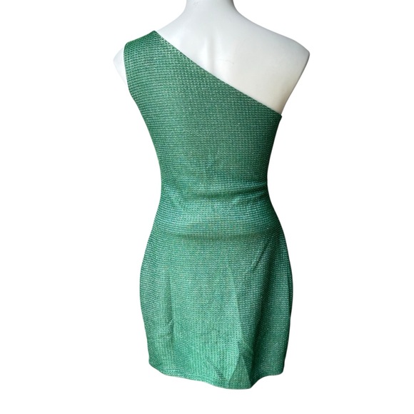 Superdown Tiffany Mini Dress in Sparkle Green, Sz S - Picture 4 of 14